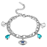 Women Evil Eye Link Bracelets Stainless Steel - Bracelet - Aurora Tears